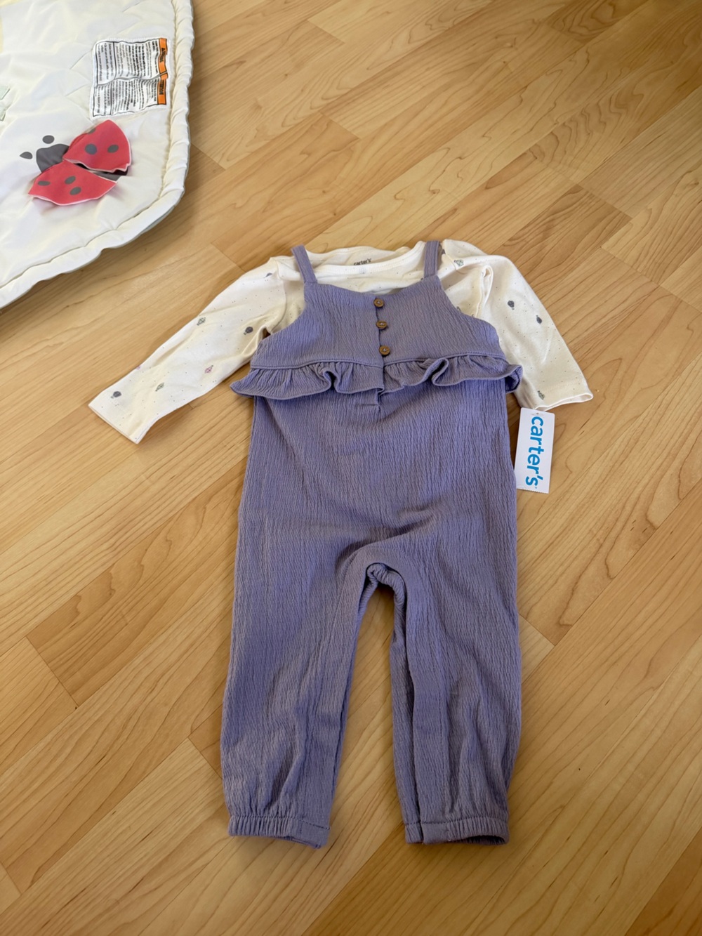 Carter's Purple Ruffle Strap Overalls